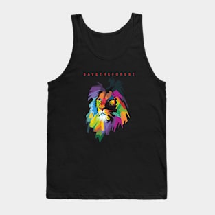 Lion in WPAP Tank Top